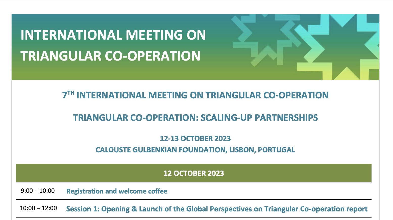7th International Meeting on Triangular Cooperation