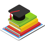 books with graduation cap