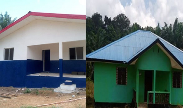 A police station and clinic constructed