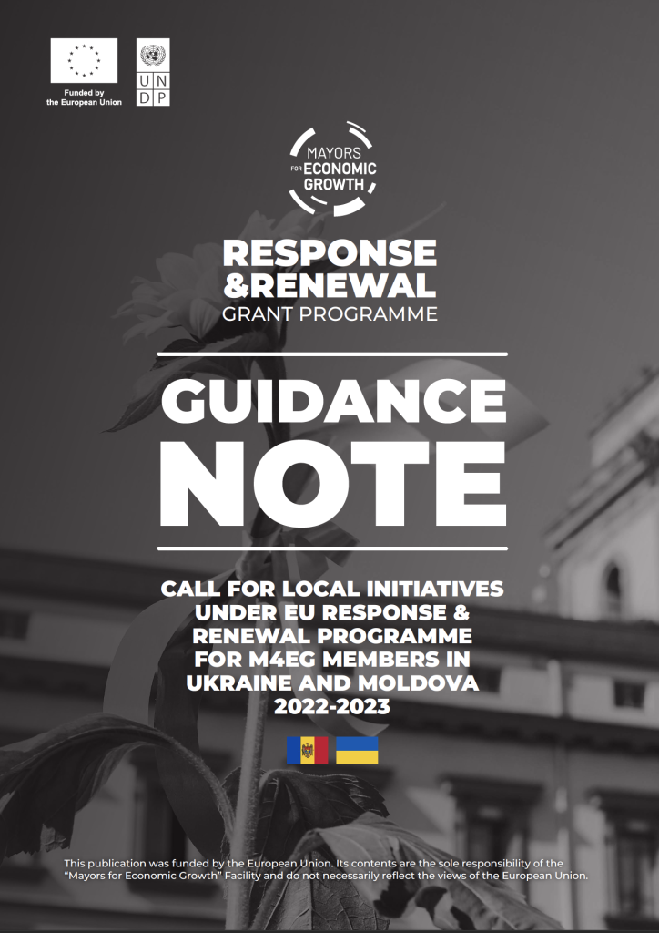Guidance Note: Call For Local Initiatives Under Eu Response & Renewal Programme For M4eg Members In Ukraine And Moldova 2022-2023